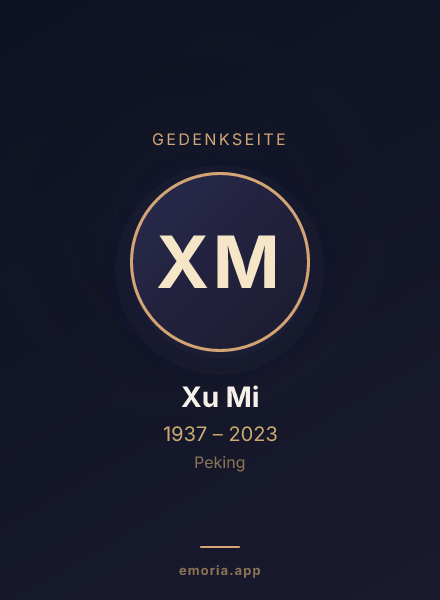 Gedenkportrait von Xu Mi
