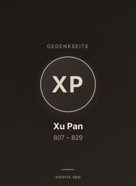 Gedenkportrait von Xu Pan