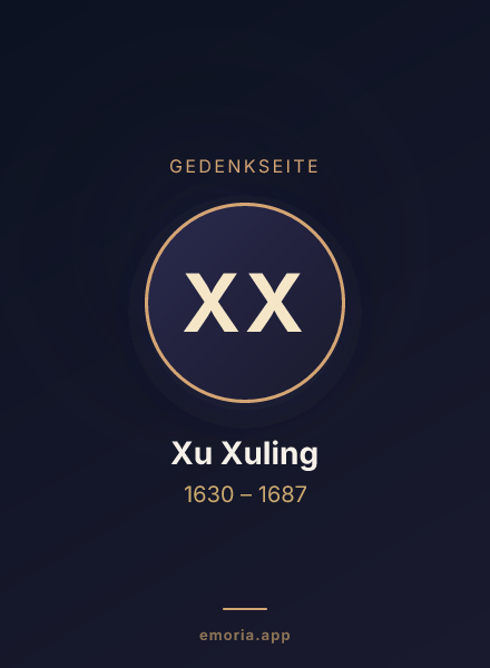 Gedenkportrait von Xu Xuling