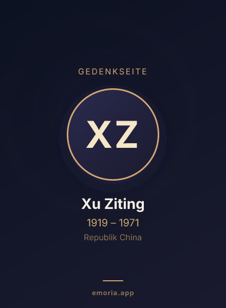 Gedenkportrait von Xu Ziting