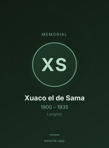 Memorial portrait of Xuaco el de Sama