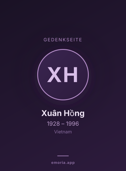 Gedenkportrait von Xuân Hồng