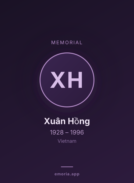 Memorial portrait of Xuân Hồng