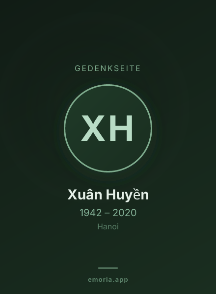 Gedenkportrait von Xuân Huyền
