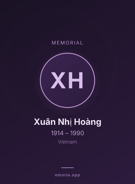 Memorial portrait of Xuân Nhị Hoàng