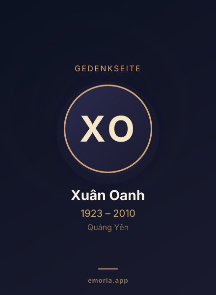 Gedenkportrait von Xuân Oanh
