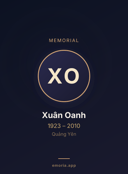 Memorial portrait of Xuân Oanh