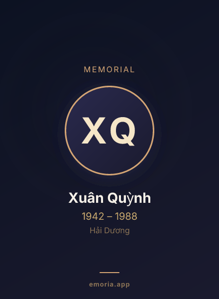 Memorial portrait of Xuân Quỳnh