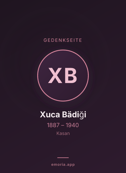 Gedenkportrait von Xuca Bädiği