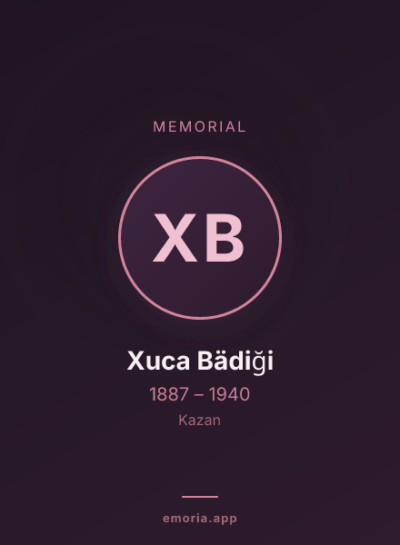 Memorial portrait of Xuca Bädiği