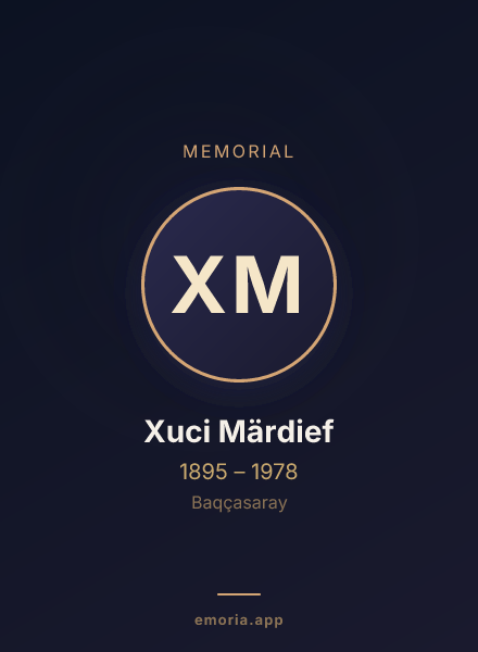 Memorial portrait of Xuci Märdief