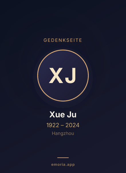 Gedenkportrait von Xue Ju