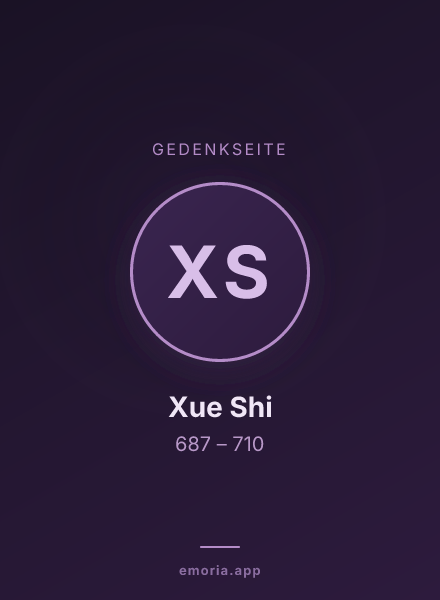 Gedenkportrait von Xue Shi