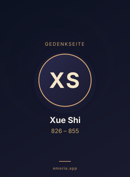 Gedenkportrait von Xue Shi