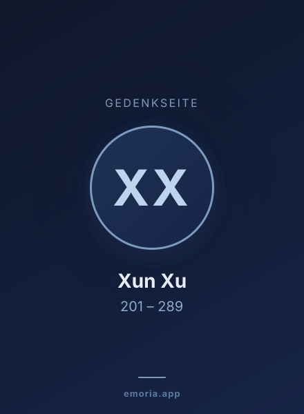 Gedenkportrait von Xun Xu