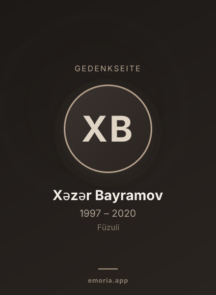 Gedenkportrait von Xəzər Bayramov