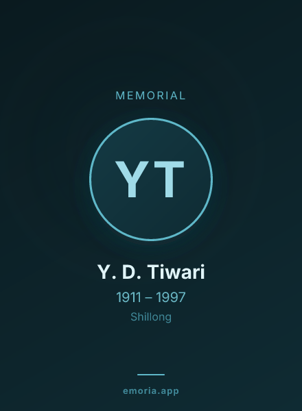 Memorial portrait of Y. D. Tiwari