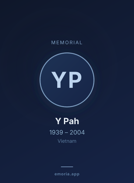 Memorial portrait of Y Pah