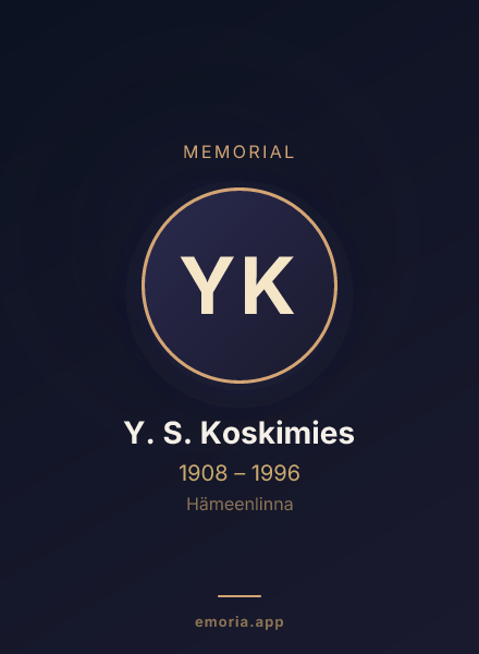 Memorial portrait of Y. S. Koskimies