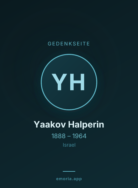 Gedenkportrait von Yaakov Halperin