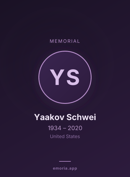 Memorial portrait of Yaakov Schwei