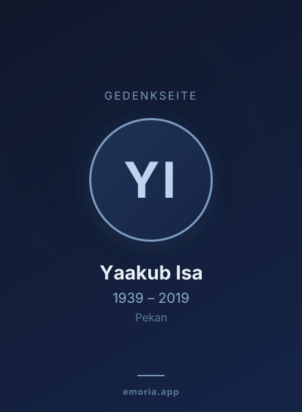 Gedenkportrait von Yaakub Isa