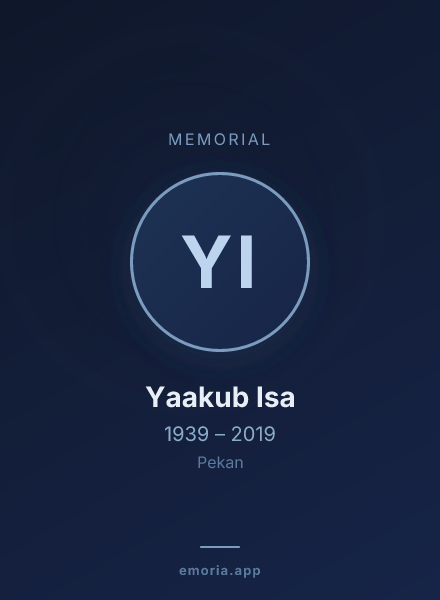 Memorial portrait of Yaakub Isa