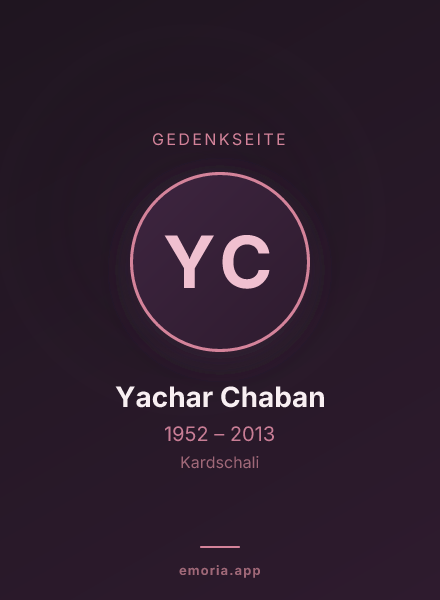 Gedenkportrait von Yachar Chaban