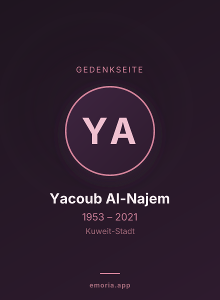 Gedenkportrait von Yacoub Al-Najem