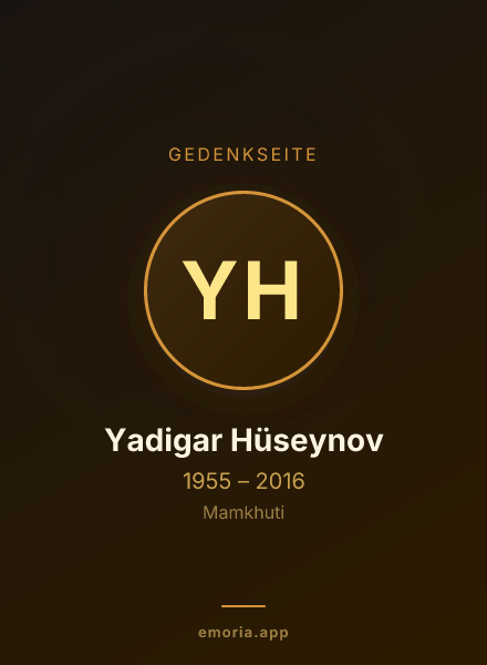 Gedenkportrait von Yadigar Hüseynov
