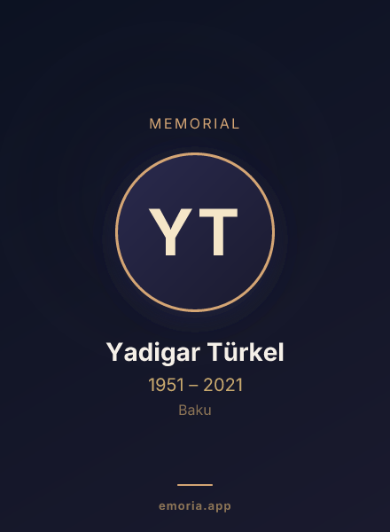 Memorial portrait of Yadigar Türkel