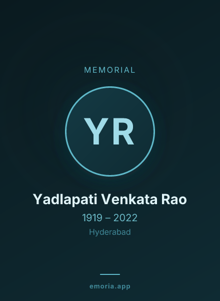 Memorial portrait of Yadlapati Venkata Rao