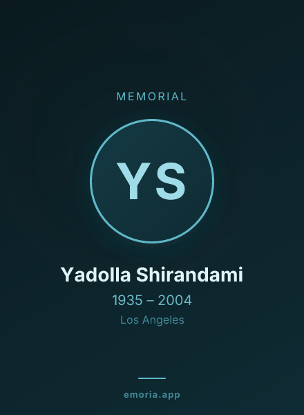 Memorial portrait of Yadolla Shirandami