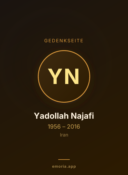 Gedenkportrait von Yadollah Najafi