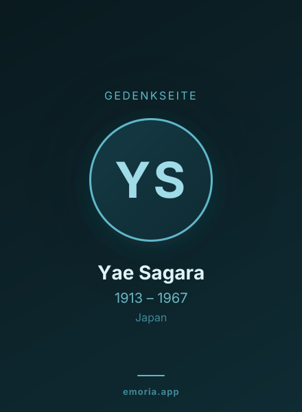 Gedenkportrait von Yae Sagara