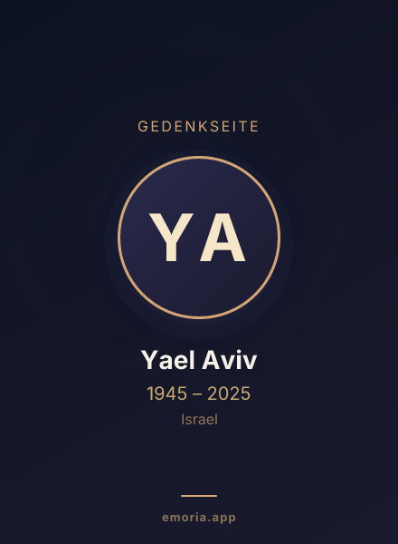 Gedenkportrait von Yael Aviv