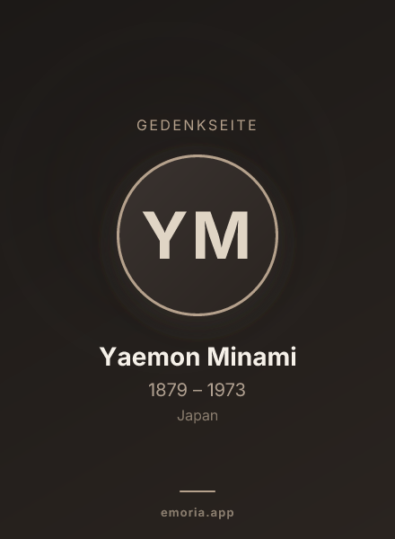 Gedenkportrait von Yaemon Minami