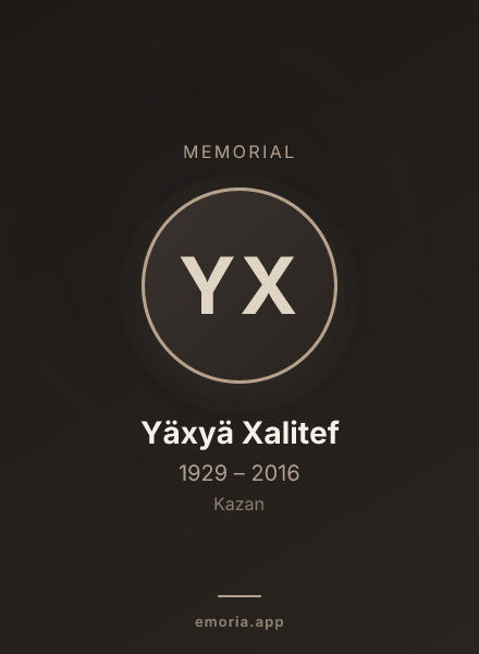 Memorial portrait of Yäxyä Xalitef