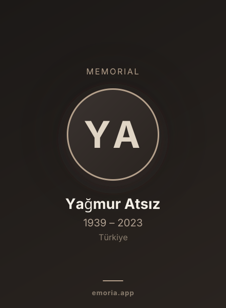 Memorial portrait of Yağmur Atsız
