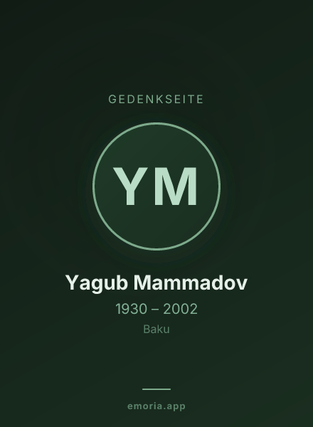 Gedenkportrait von Yagub Mammadov