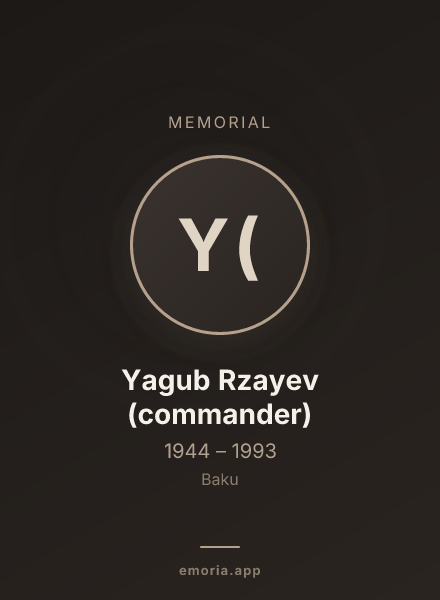Memorial portrait of Yagub Rzayev (commander)