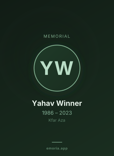 Memorial portrait of Yahav Winner