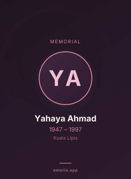 Memorial portrait of Yahaya Ahmad