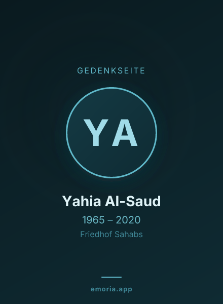 Gedenkportrait von Yahia Al-Saud