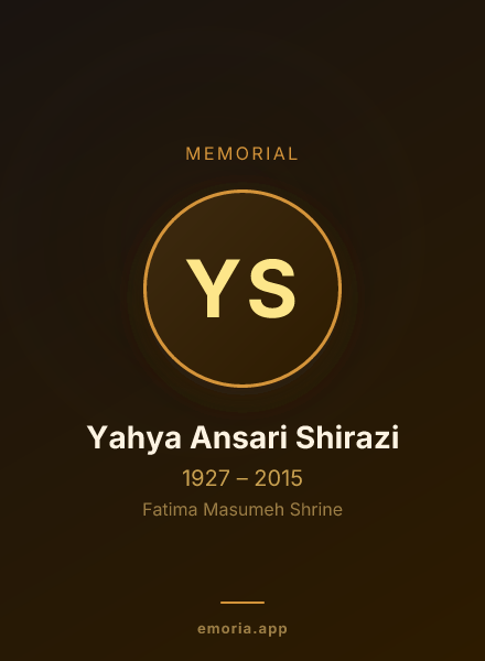 Memorial portrait of Yahya Ansari Shirazi