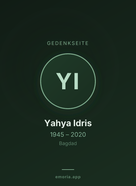 Gedenkportrait von Yahya Idris