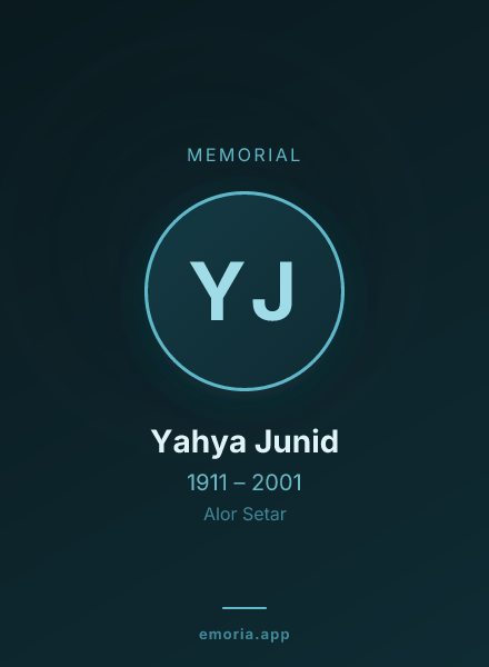 Memorial portrait of Yahya Junid