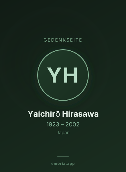 Gedenkportrait von Yaichirō Hirasawa