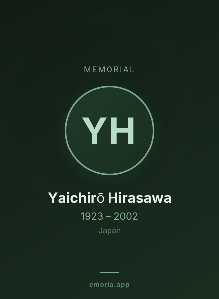 Memorial portrait of Yaichirō Hirasawa