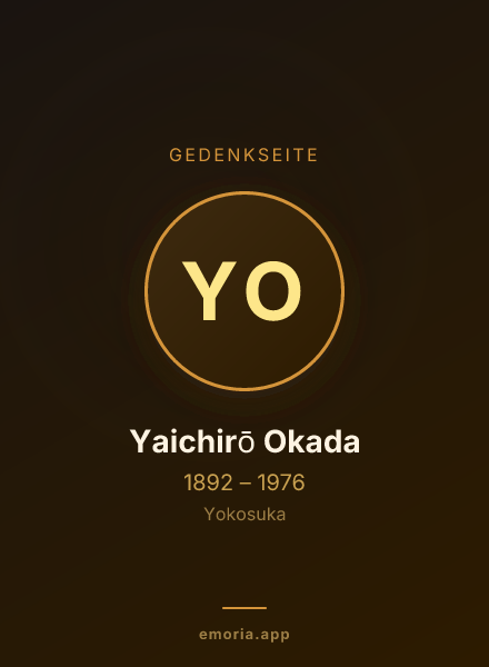 Gedenkportrait von Yaichirō Okada
